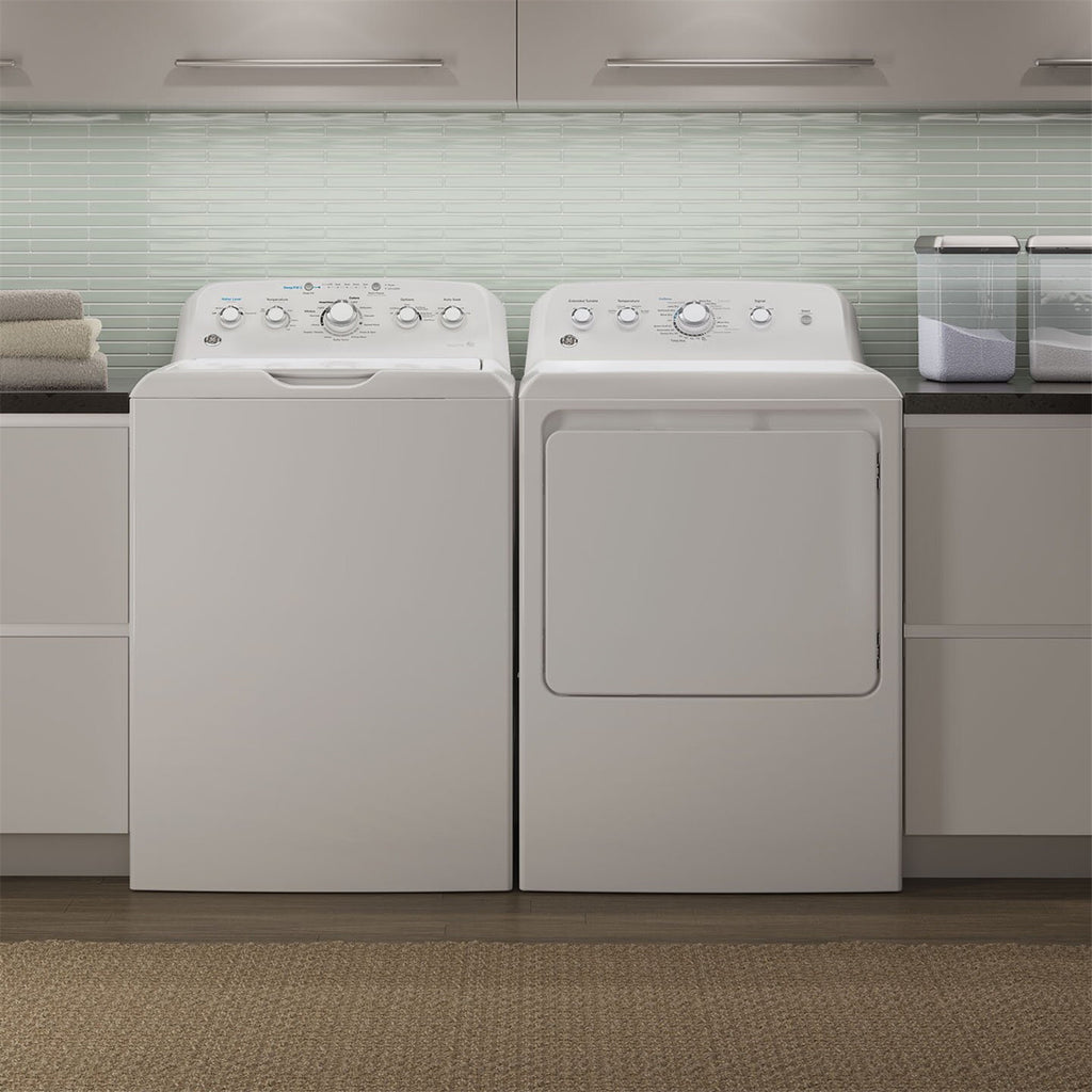 💥Clearance Sale🔥 GE Appliances Washer & Dryer Set with 4.5 Cubic Feet Top Load Washer and 7.2 Cubic Feet Electric Dryer