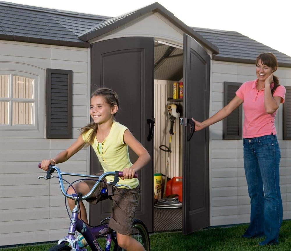 Lifetime Outdoor Storage Shed, 8 x 15 Foot, Desert Sand