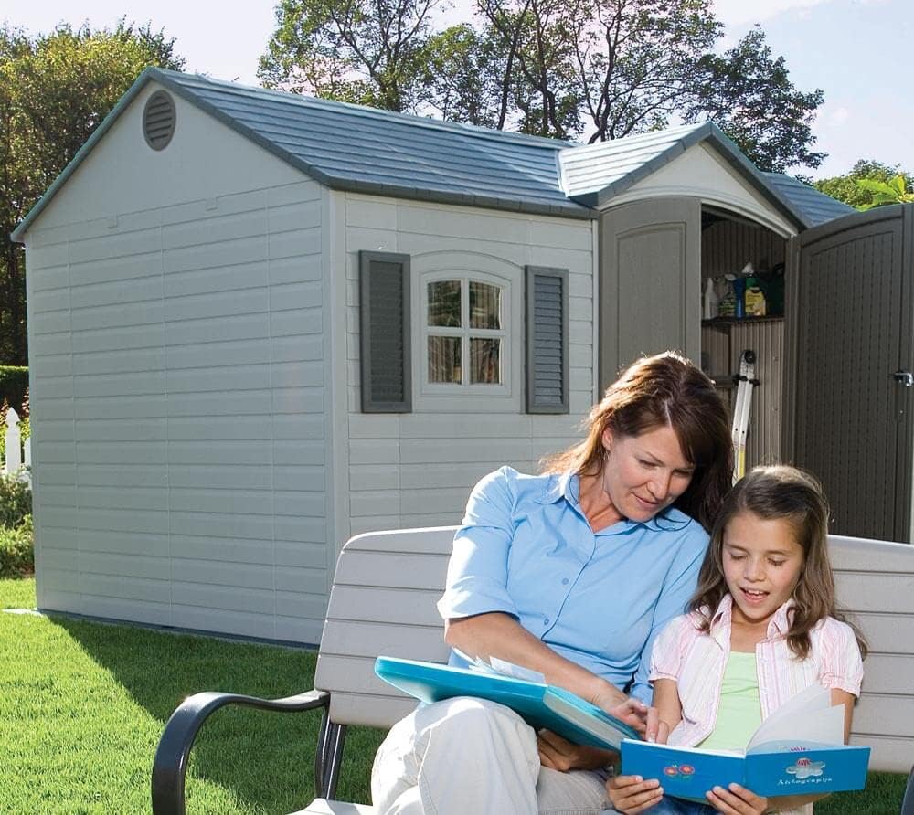 Lifetime Outdoor Storage Shed, 8 x 15 Foot, Desert Sand