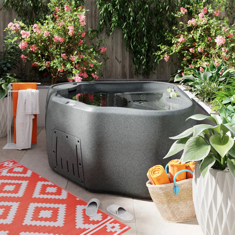 AquaRest Discover AR300 2-Person 20-Jet Oval Plug & Play Hot Tub with LED Waterfall