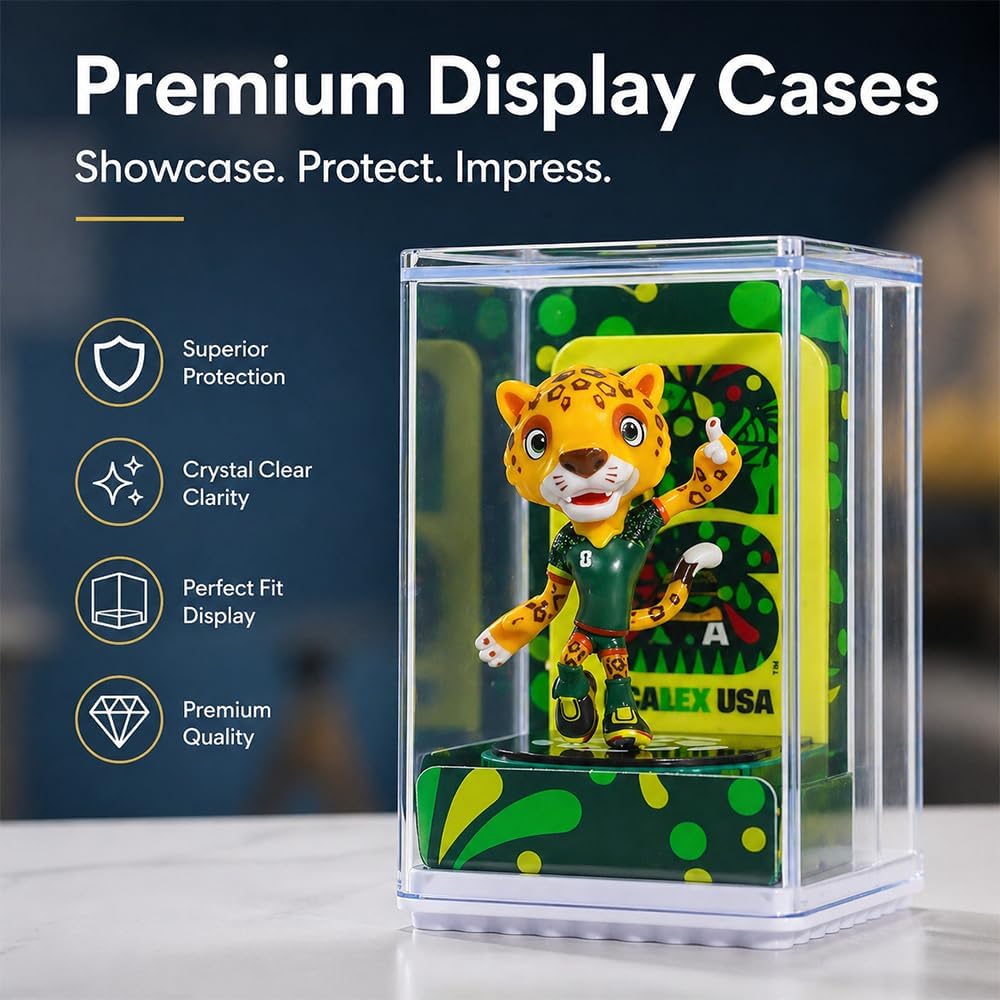 Official World Cup 2026 Merchandise Mascot Figurines Set, Limited Edition World Cup Merch Souvenirs, 3Pack Collectible Soccer Statues in Display Case, Football Fan Gift & World Cup Memorabilia (6cm-A)