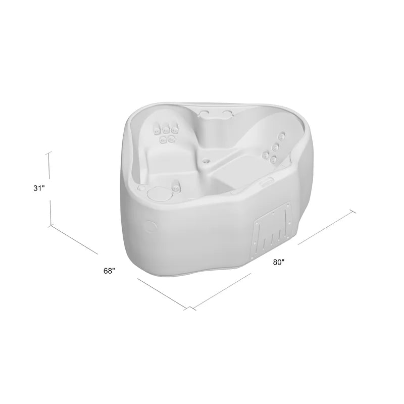 AquaRest Discover AR300 2-Person 20-Jet Oval Plug & Play Hot Tub with LED Waterfall