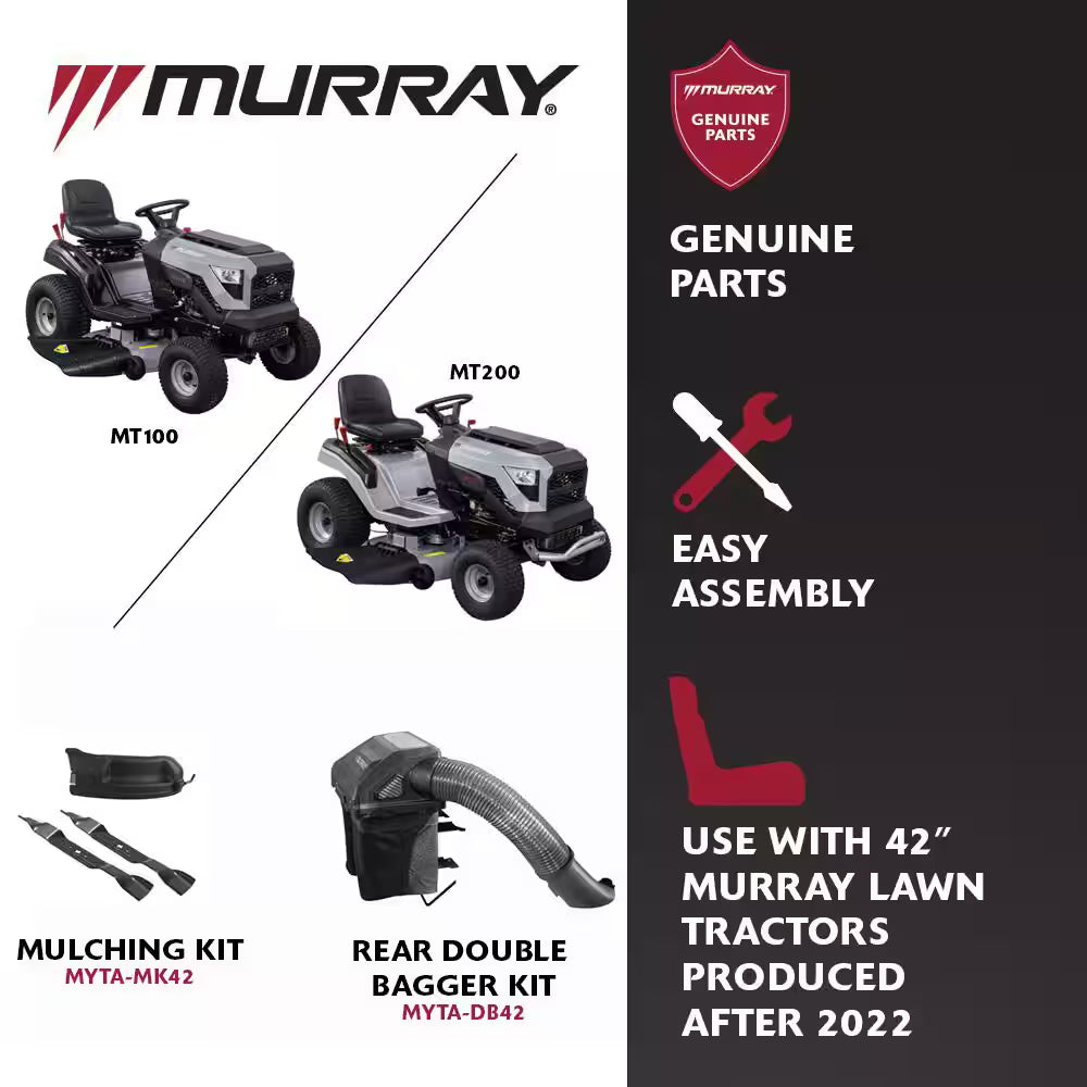 Murray MT200 42 in. 19.0 HP 540cc EX1900 Series Briggs and Stratton Engine Automatic Gas Riding Lawn Tractor Mower