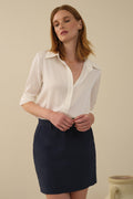 The Paige Mini Skirt Navy