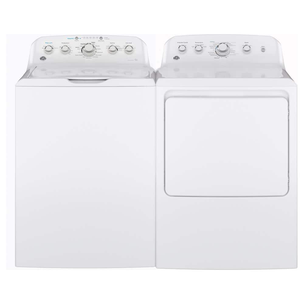 💥Clearance Sale🔥 GE Appliances Washer & Dryer Set with 4.5 Cubic Feet Top Load Washer and 7.2 Cubic Feet Electric Dryer