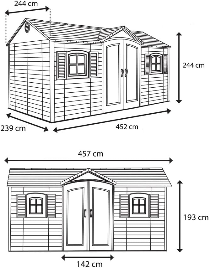 Lifetime Outdoor Storage Shed, 8 x 15 Foot, Desert Sand